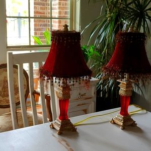 Pottery Barn Lamps (2 lamps) that are an identical pair. Gold colored hardware.